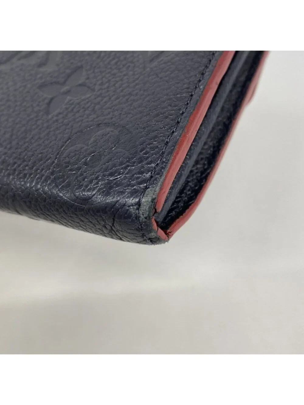Louis Vuitton Wallet Monogram Empreinte Portefeuille Sarah Marine Rouge